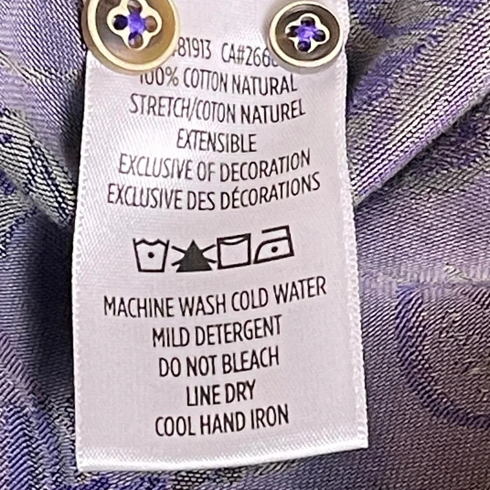 Robert Graham Men's 1XLT Purple Floral Button Down Modern Americana Flip Cudd - Picture 5 of 11